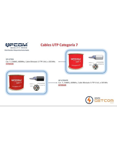 CABLE UTP CATEGORIA 7 USO INTERIOR Y USO EXTERIOR