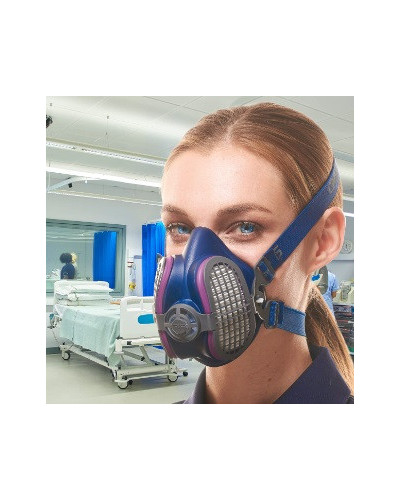 Mascarilla de protección respiratoria elipse® ov/ag/p100 niosh gases acidos 