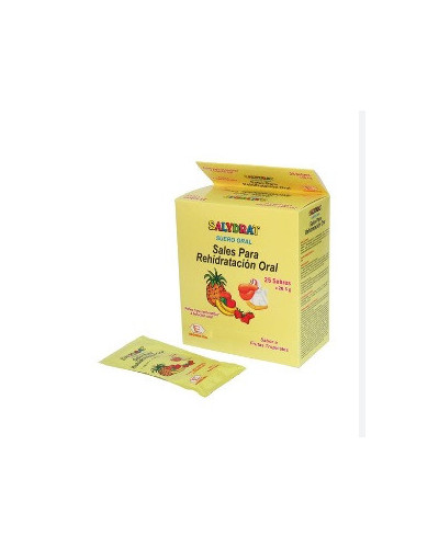 Caja por 25 sobres de sales de hidratacion . Suero 