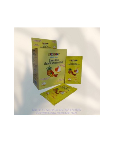 Caja por 25 sobres de sales de hidratacion . Suero 