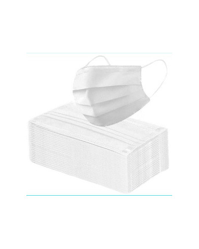 Tapabocas blancos termosellado x 50 unidades