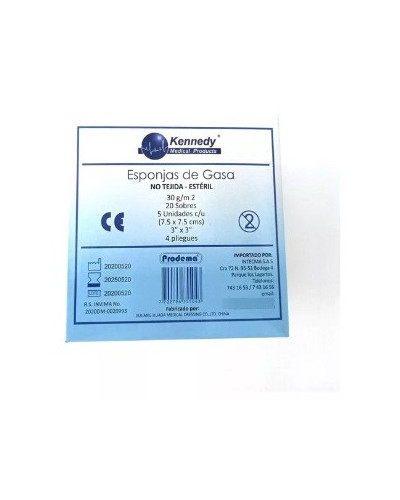 caja gasas *20paq 7.5*7.5cms