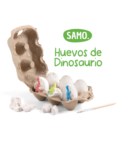 Huevos de dinosaurio x6 para jugar