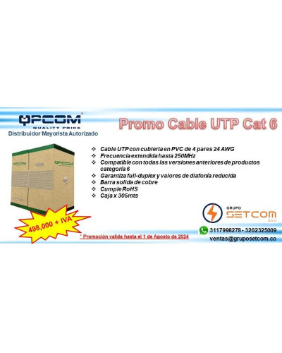 CABLE UTP CAT 6