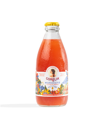 Soda Natural de Maracuya con Flor de Jamaica