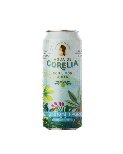 Agua de Corelia con Limón y Gas