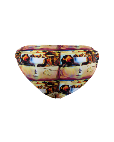 Face and Fruit Dish on a Beach Bottom