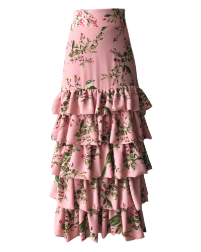 Falda Larga Alena Rosa