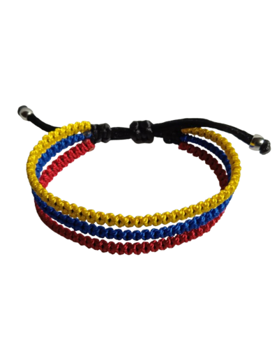 Manilla Pulsera Brazalete Tricolor Bandera Colombia X 12unid