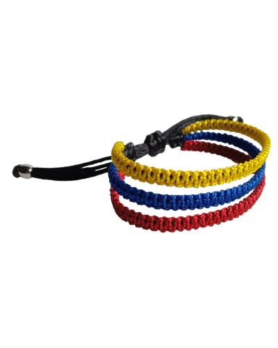 Manilla Pulsera Brazalete Tricolor Bandera Colombia X 12unid