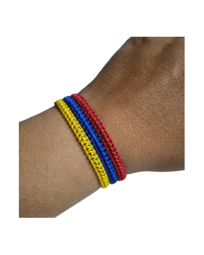 Manilla Pulsera Brazalete Tricolor Bandera Colombia X 12unid