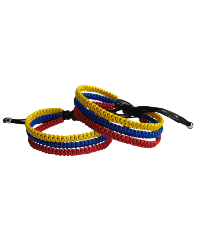 Manilla Pulsera Brazalete Tricolor Bandera Colombia X 12unid