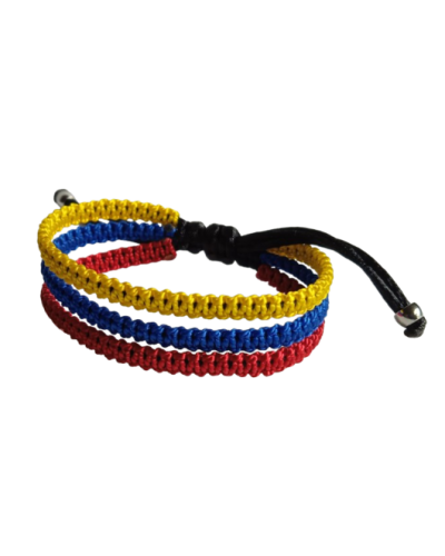 Manilla Pulsera Brazalete Tricolor Bandera Colombia X 12unid