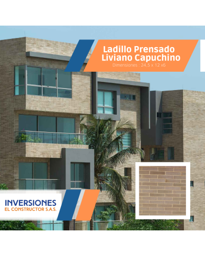 Ladrillo Prensado Liviano 6 cm Cocoa H