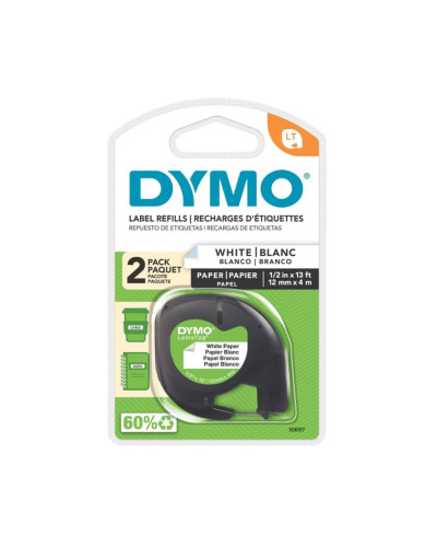 Cinta Dymo Letratag en papel blister x 2 unidades