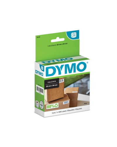 Etiqueta Dymo LW en papel de 25mm x 54mm (500 Etiquetas)
