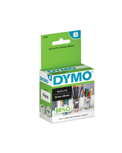 Etiqueta Dymo LW en papel de 13mm x 25mm (1000 Etiquetas)