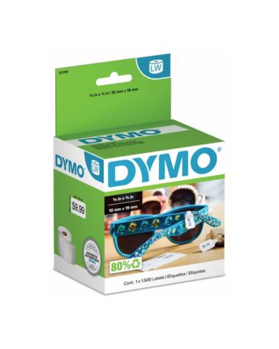 Etiqueta Dymo LW en papel de 10mm x 19mm (1500 Etiquetas)
