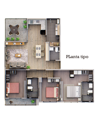 Diseño arquitectónico residencial.