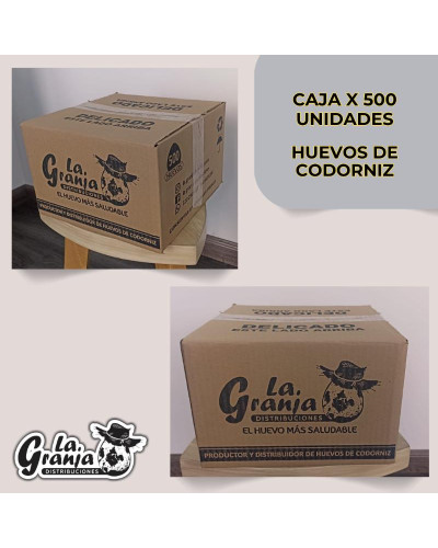 CAJA X 500 UNIDADES HUEVO CODORNIZ