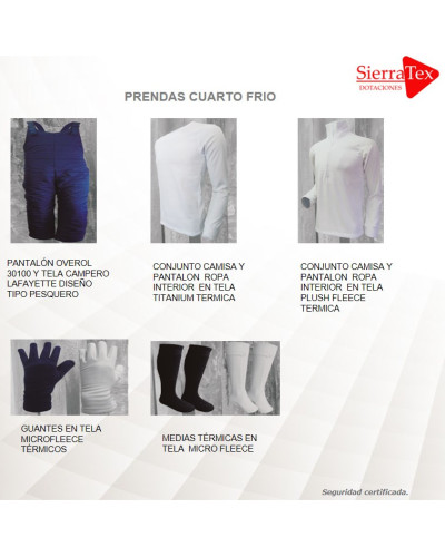 Camisetas, Guantes, Medias y Busos termicos Cuarto Frio