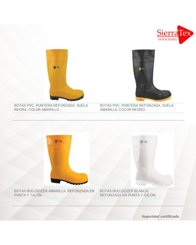 Calzado Industrial -  Botas, zapatos, tenis y Calzado en PVC caña Alta.