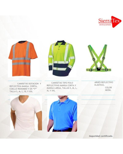 Camisetas, tipo polo, Tshirt, camibusos y reflectivas