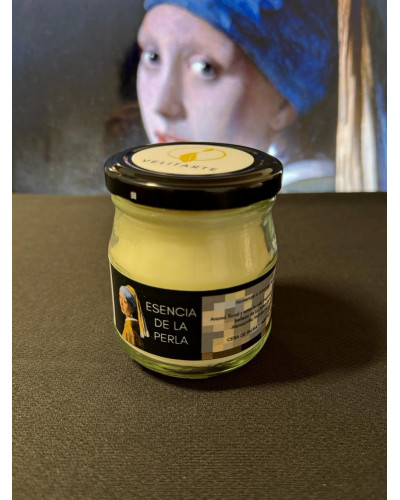Vela homenaje esencia de la perla 160 ml Fragancia Manzanilla, mandarina y jengibre