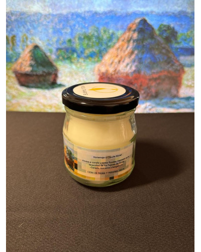 Vela homenaje campos dorados 160 ml Fragancia Canela, manzana y bergamota