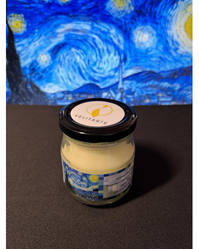 Vela homenaje noche estrellada 160 ml Fragancia Bambú y manzanilla