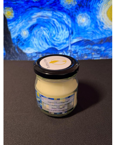 Vela homenaje noche estrellada 160 ml Fragancia Bambú y manzanilla