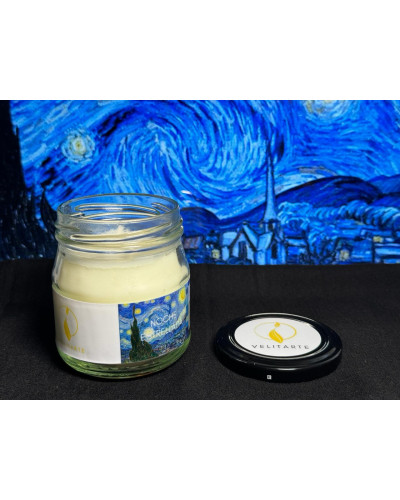 Vela homenaje noche estrellada 160 ml Fragancia Bambú y manzanilla