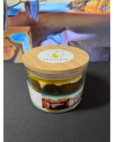 Vela homenaje tiempo suspendido 350 ml fragancia mandarina, jengibre y canela