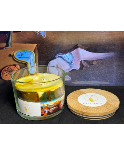 Vela homenaje tiempo suspendido 350 ml fragancia mandarina, jengibre y canela