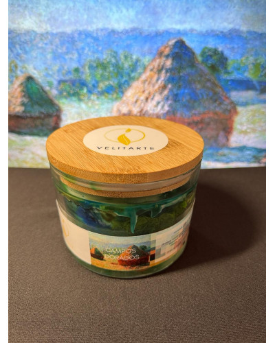 Vela homenaje campos dorados 350 ml Fragancia Canela, manzana y bergamota