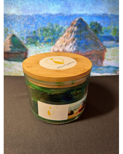 Vela homenaje campos dorados 350 ml Fragancia Canela, manzana y bergamota