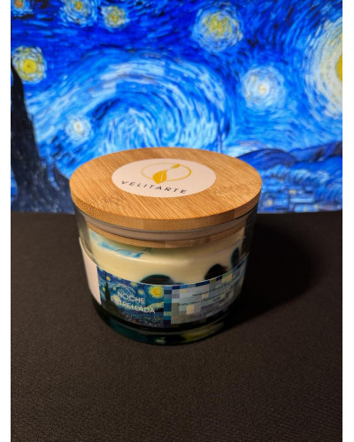 Vela homenaje noche estrellada 350 ml Fragancia Bambú y manzanilla