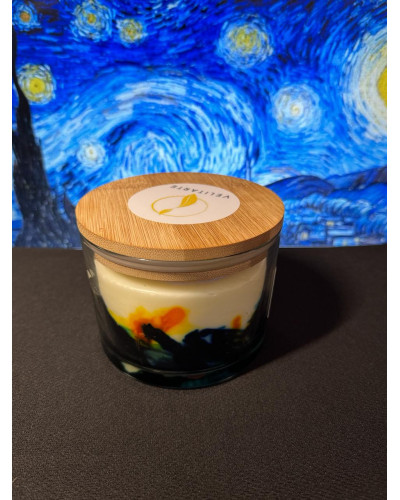 Vela homenaje noche estrellada 350 ml Fragancia Bambú y manzanilla