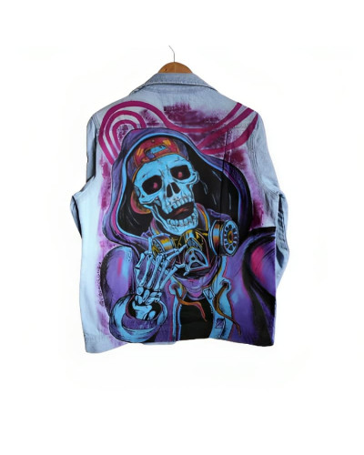 Chaqueta pintada a mano
