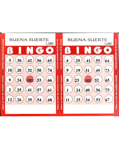 CARTONES DE BINGO