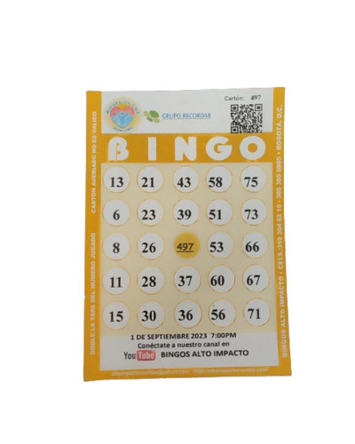 CARTONES DE BINGO