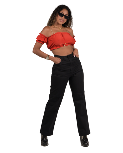 Pantalon Clásico Bota Recta Negro