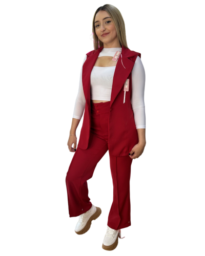 Pantalon Venita Ancho Rojo