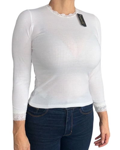 Cuello Encaje Blanco