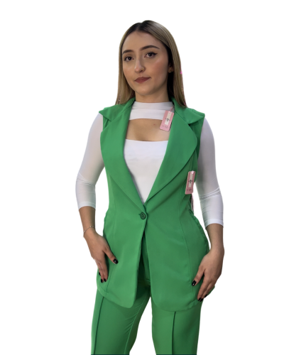 Chaleco Vestido Largo Verde